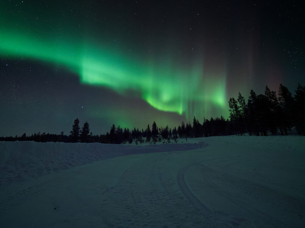 noorderlicht in fins lapland